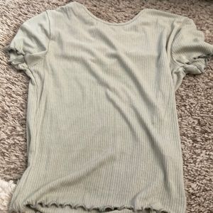 Cropped ribbed t shirt